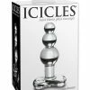 Pipedream Products Icicles No. 47 Hand Blown Glass Butt Plug - Clear