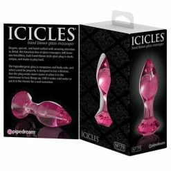 Pipedream Products Icicles No. 79 Hand Blown Glass Diamond Butt Plug - Pink Anal Toys