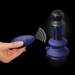 Pipedream Products Anal Toys Icicles No. 83 Hand Blown Glass Vibrating Butt Plug With Remote - Blue