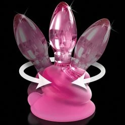 Pipedream Products Icicles No. 90 Hand Blown Glass Butt Plug With Suction Cup - Pink Anal Toys