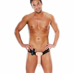 Pipedream Products Fetish Fantasy Series 10" Vibrating Hollow Strap On - Flesh