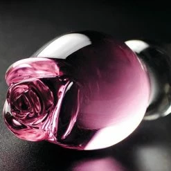 Pipedream Products Dildos Icicles No. 12 Hand Blown Glass Massager - Clear With Rose Tip