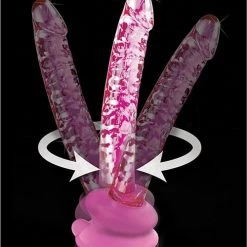 Pipedream Products Icicles No. 86 Hand Blown Glass Massager With Suction Cup - Pink