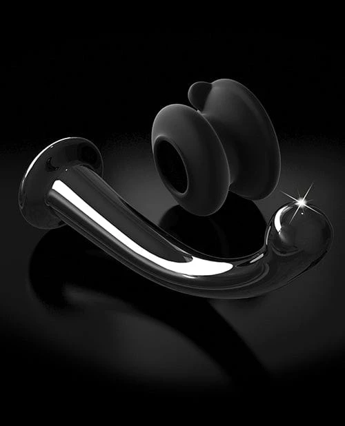 Pipedream Products Icicles No. 87 Hand Blown Glass G-Spot Massager With Suction Cup - Black