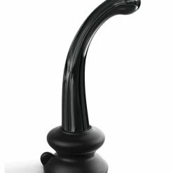 Pipedream Products Icicles No. 87 Hand Blown Glass G-Spot Massager With Suction Cup - Black