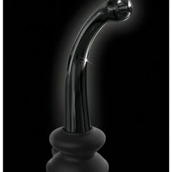 Pipedream Products Icicles No. 87 Hand Blown Glass G-Spot Massager With Suction Cup - Black