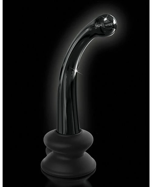 Pipedream Products Icicles No. 87 Hand Blown Glass G-Spot Massager With Suction Cup - Black
