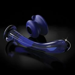 Pipedream Products Dildos Icicles No. 89 Hand Blown Glass G-Spot Massager With Suction Cup - Blue