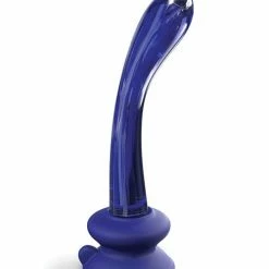 Pipedream Products Dildos Icicles No. 89 Hand Blown Glass G-Spot Massager With Suction Cup - Blue