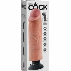 Pipedream Products Dildos King Cock 10" Vibrating Cock - Flesh