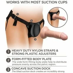 Pipedream Products King Cock Elite Beginner's Body Dock Strap On Harness - Black Dildos