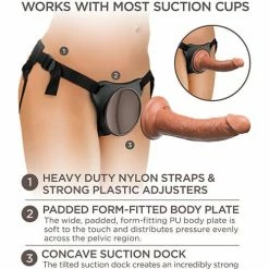 Pipedream Products King Cock Elite Comfy Body Dock Strap On Harness - Black