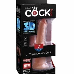 Pipedream Products Dildos King Cock Plus 7" Triple Density Cock - Tan