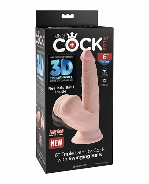 Pipedream Products King Cock Plus Triple Density Cock With Swinging Balls Dildos