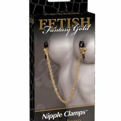 Pipedream Products Fetish Fantasy Gold Chain Nipple Clamps - Gold