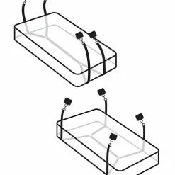 Pipedream Products Fetish Fantasy Limited Edition Wraparound Mattress Restraints - Black Kink & BDSM