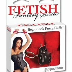 Pipedream Products Kink & BDSM Fetish Fantasy Series Beginner's Furry Cuffs - Red