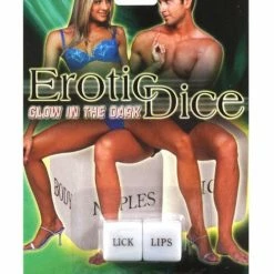 Pipedream Products Erotic Dice In Couples Packaging - Glow In The Dark