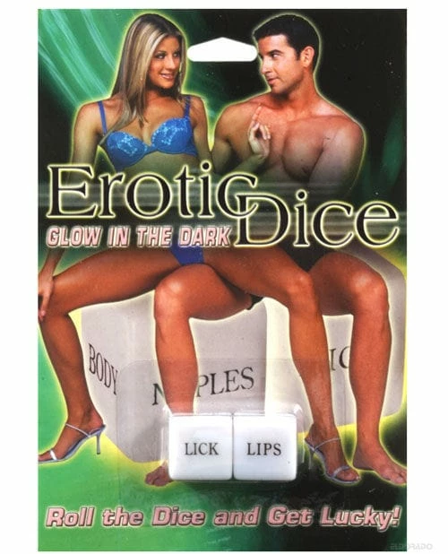 Pipedream Products Erotic Dice In Couples Packaging - Glow In The Dark