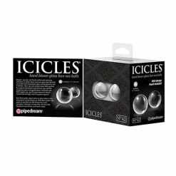 Pipedream Products Vaginal & Pelvic Floor Strengthening Icicles No. 41 Hand Blown Glass Ben Wa Balls