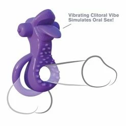 Pipedream Products Penis Toys Fantasy C-Ringz Lovely Licks Couples Ring - Purple
