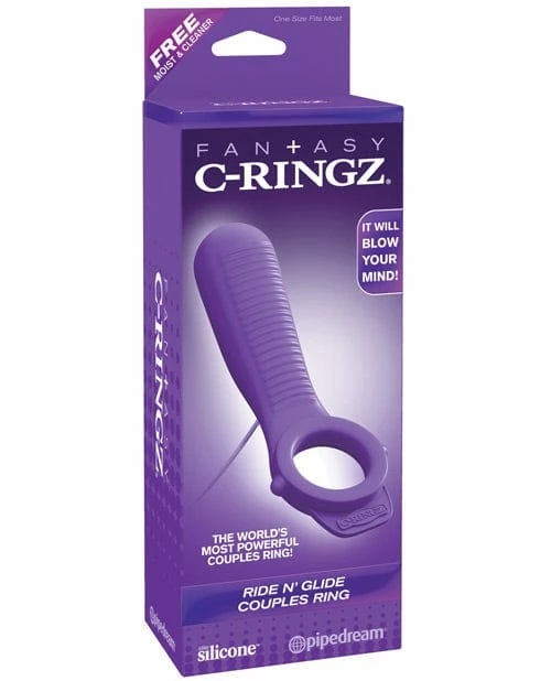 Pipedream Products Fantasy C-Ringz Ride N' Glide Couples Ring - Purple