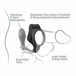 Pipedream Products Fantasy C-Ringz Rock Hard Ass-gasm Vibrating Ring - Black Penis Toys