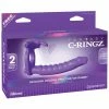 Pipedream Products Fantasy C-Ringz Silicone Double Pene Rabbit - Purple