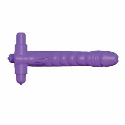 Pipedream Products Fantasy C-Ringz Silicone Double Pene Rabbit - Purple