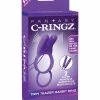 Pipedream Products Penis Toys Fantasy C-ringz Twin Teazer Rabbit Ring - Purple