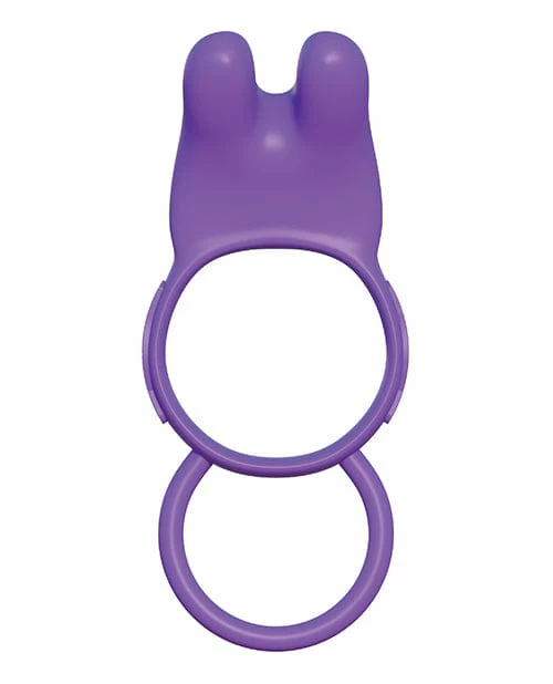 Pipedream Products Penis Toys Fantasy C-ringz Twin Teazer Rabbit Ring - Purple