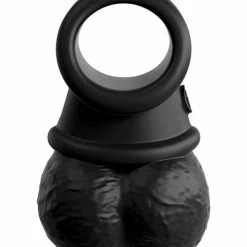 Pipedream Products Penis Toys King Cock Elite The Crown Jewels Weighted Swinging Balls - Black