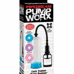 Pipedream Products Penis Toys Pump Worx Cock Trainer Pump System With 3 TPR Sleeves