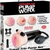 Pipedream Products Pump Worx Travel Trio Pump Set - Power Pump, Bullet & 3 Attachments