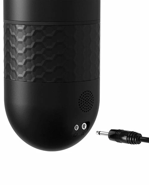 Pipedream Products Sir Richards Control Power-bator With Talking & Moaning - Black Penis Toys