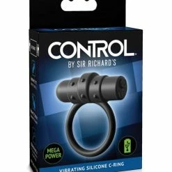 Pipedream Products Sir Richards Control Vibrating Silicone Cock Ring - Black