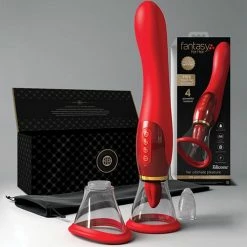 Pipedream Products Fantasy For Her Ultimate Pleasure 24k Gold Seasonal Luxury Edition With Travel Bag Luxury Box - Red