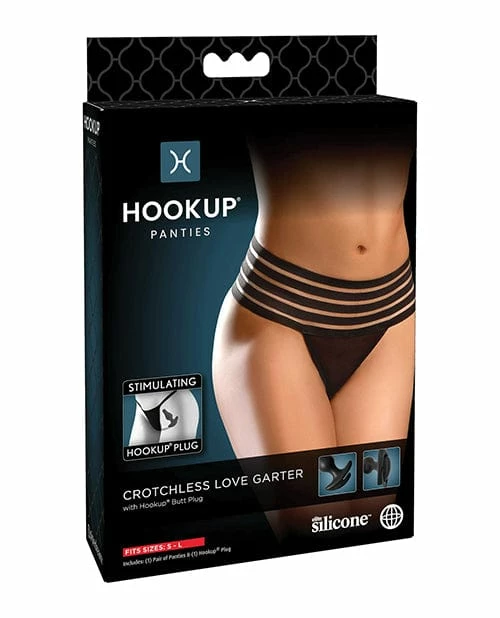 Pipedream Products Hookup Panties Crotchless Love Garter