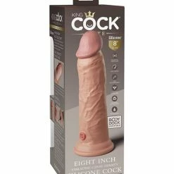 Pipedream Products Vibrators King Cock Elite 8" Dual Density Vibrating Silicone Cock