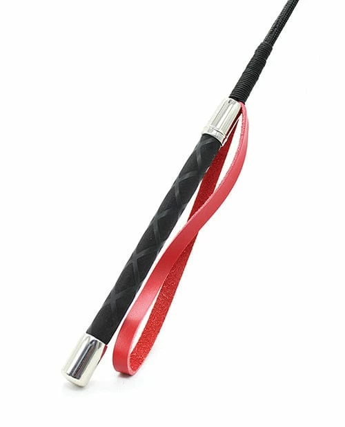 Kink & BDSM Plesur 26" Heart PVC Crop - Black-Red