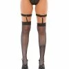Popsi Lingerie Leg Garter Thigh High Black O-s