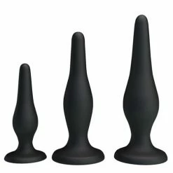 Anal Toys Pretty Love Beginner's Mini Anal Kit - Black Set Of 3