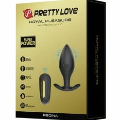 Pretty Love Regina Royal Pleasure Butt Plug - Black-Gold
