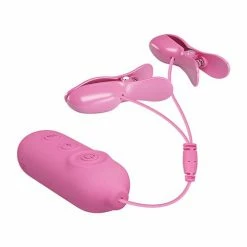 Pretty Love Romantic Wave II EStim & Vibrating Nipple Clip - Pink