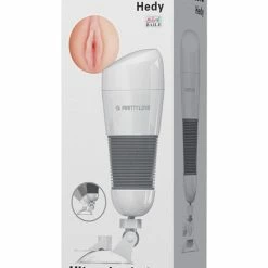 Penis Toys Pretty Love Hedy Suction Pad Stroker With Bullet - White