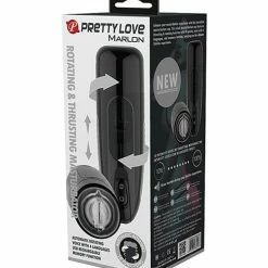 Pretty Love Marlon Thrusting & Rotating Masturbator - Black Penis Toys