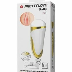 Pretty Love Sally Stroker - 12 Function White-Gold Penis Toys