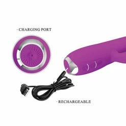 Pretty Love Gloria Licking Rabbit - Fuchsia Vibrators