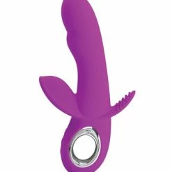 Pretty Love Humphrey Bendable Front & Back Rabbit - Fuchsia Vibrators