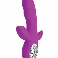 Pretty Love Humphrey Bendable Front & Back Rabbit - Fuchsia Vibrators